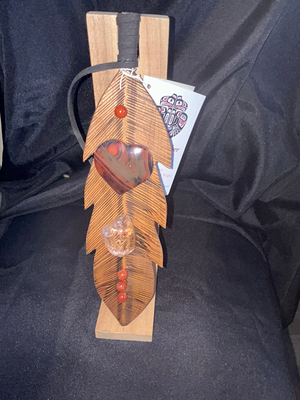 Heart Agate Spirit Feather