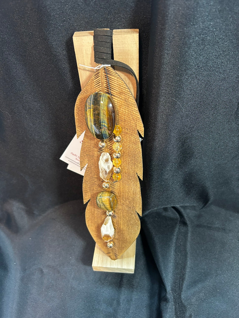 Tigers Eye Spirit Feather - 3007