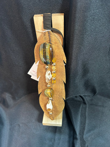 Tigers Eye Spirit Feather - 3007