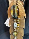 Tigers Eye Spirit Feather - 3007